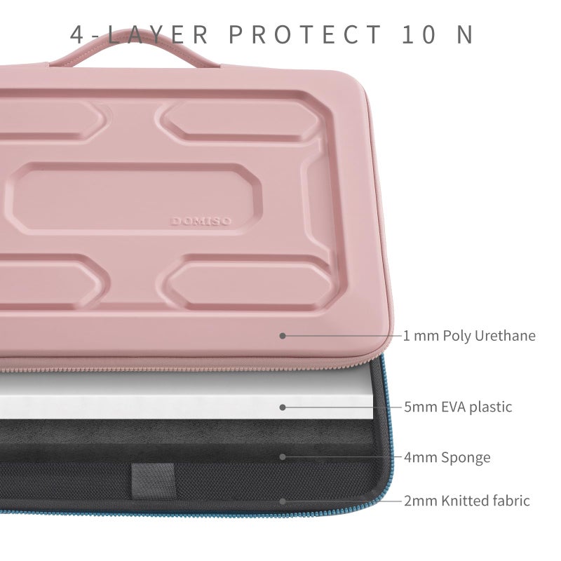 DOMISO 17 inch Laptop Sleeve with Handle Shockproof Waterproof EVA Protective Case for 17.3"" ZBook Fury 17.3 G8/MSI GS73VR Stealth Pro/HP Envy 17/LG Gram 17""/ROG Strix GL702VS  Pink - Image 5